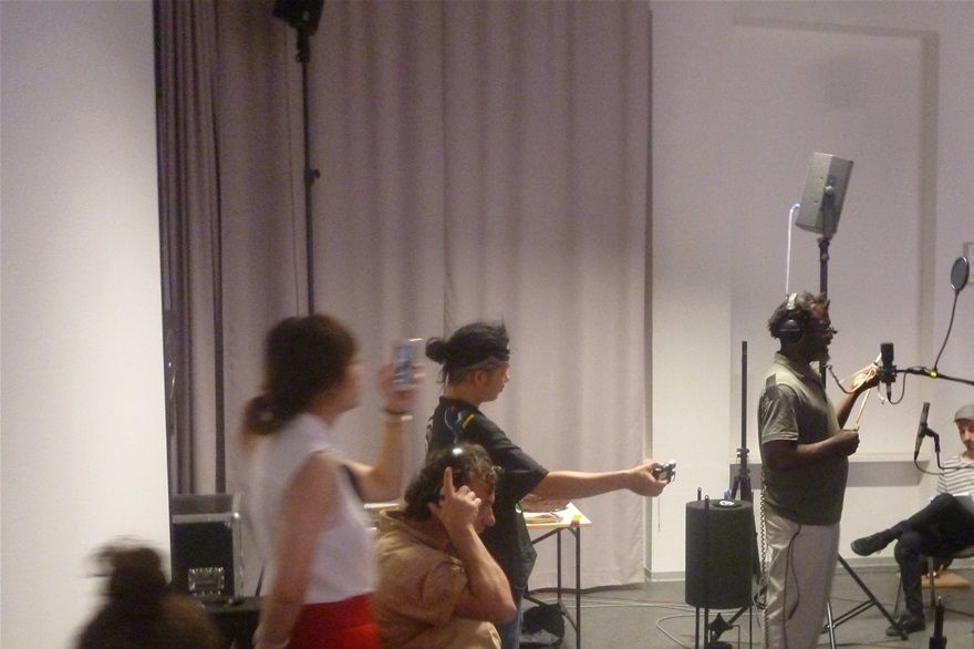 During a lecture with Master's students from  Bauhaus Universität Electroacoustic and the University of Music Franz Liszt  Weimar